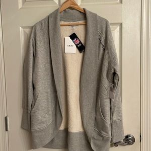 Wear by Erin Andrews Saints ⚜️ collared fleece gray sweatshirt ⚜️ NFL NWT